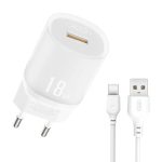 XO L157 (EU) QC3.0 18W CHARGING CHARGER WITH TYPE-C CABLE (NB103) - Image 2