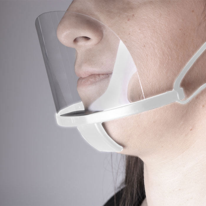 234-0005 WHITE PLASTIC MULTI-PURPOSE FACE MASK - Image 1